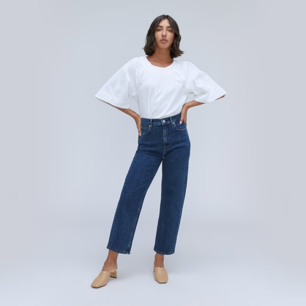 Everlane Women's High Rise Jeans - Dark Blue